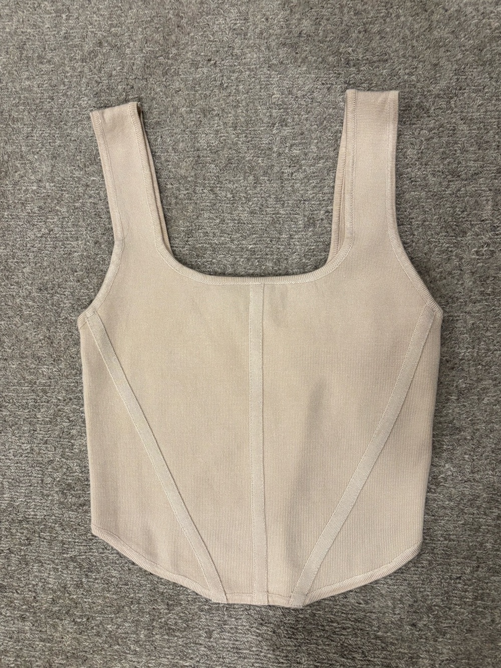 House of Harlow Square Neck Cream Tank Top - Womens